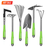 WORKPRO 6-Piece Heavy Duty Garden Tool Set with Soft Rubber Handles