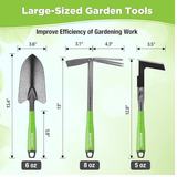 WORKPRO 6-Piece Heavy Duty Garden Tool Set with Soft Rubber Handles