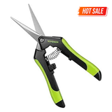VIVOSUN 6.5" Garden Pruning Scissors with Straight Stainless Steel Blades, Black/Green