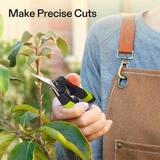 VIVOSUN 6.5" Garden Pruning Scissors with Straight Stainless Steel Blades, Black/Green