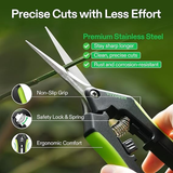 VIVOSUN 6.5" Garden Pruning Scissors with Straight Stainless Steel Blades, Black/Green
