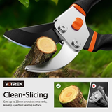 VOTREK Garden Pruning Shears – Heavy Duty SK5 Bypass Clippers for Plants & Trees