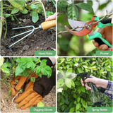 Grenebo 9-Piece Heavy Duty Gardening Tool Set with Storage Organizer Bag