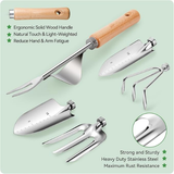 Grenebo 9-Piece Heavy Duty Gardening Tool Set with Storage Organizer Bag