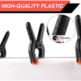 12 Pack Heavy Duty Plastic Spring Clamps – 3.5 Inch Multi-Purpose Clips for Crafts & Woodworking