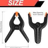 12 Pack Heavy Duty Plastic Spring Clamps – 3.5 Inch Multi-Purpose Clips for Crafts & Woodworking