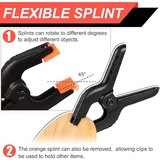 12 Pack Heavy Duty Plastic Spring Clamps – 3.5 Inch Multi-Purpose Clips for Crafts & Woodworking